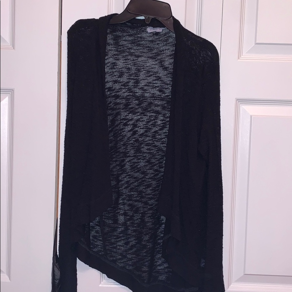 black cardigan